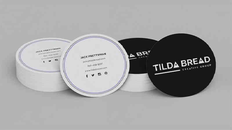 نمونه کارت ویزیت دایره ای و- ایده های کارت ویزیت گرد